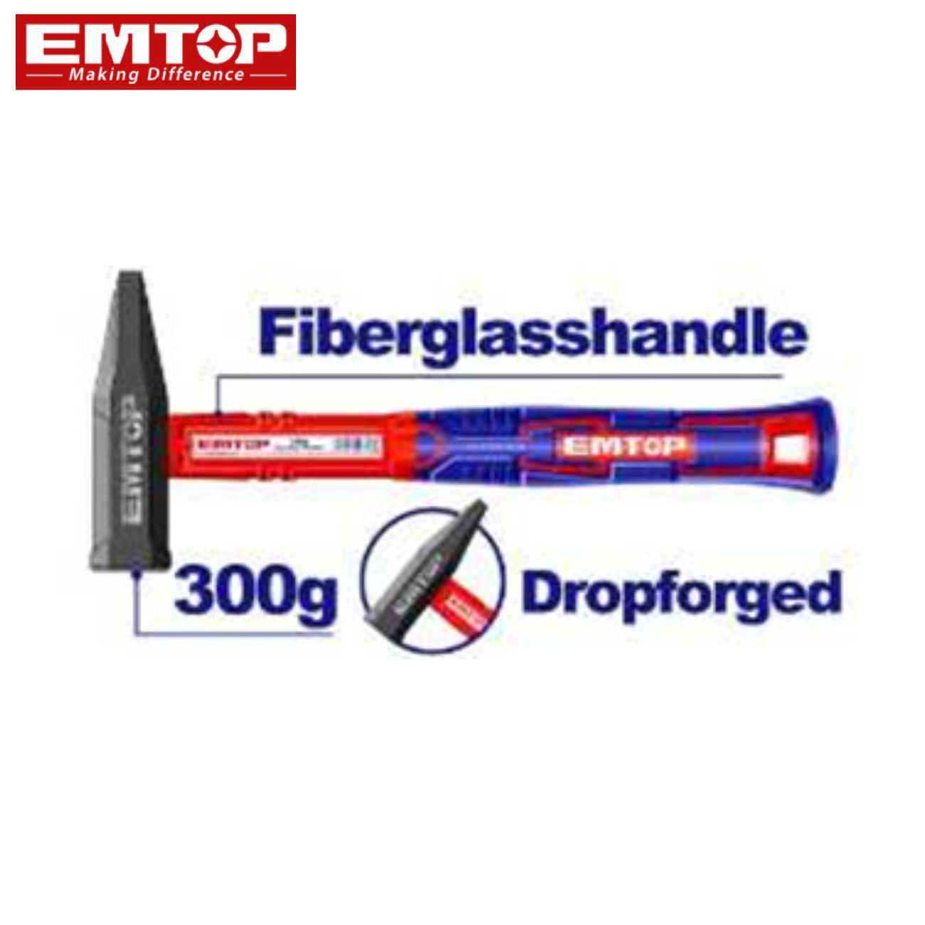 SKI - สกี จำหน่ายสินค้าหลากหลาย และคุณภาพดี | EMTOP EHAMMH0300 ค้อนช่างทอง 300g