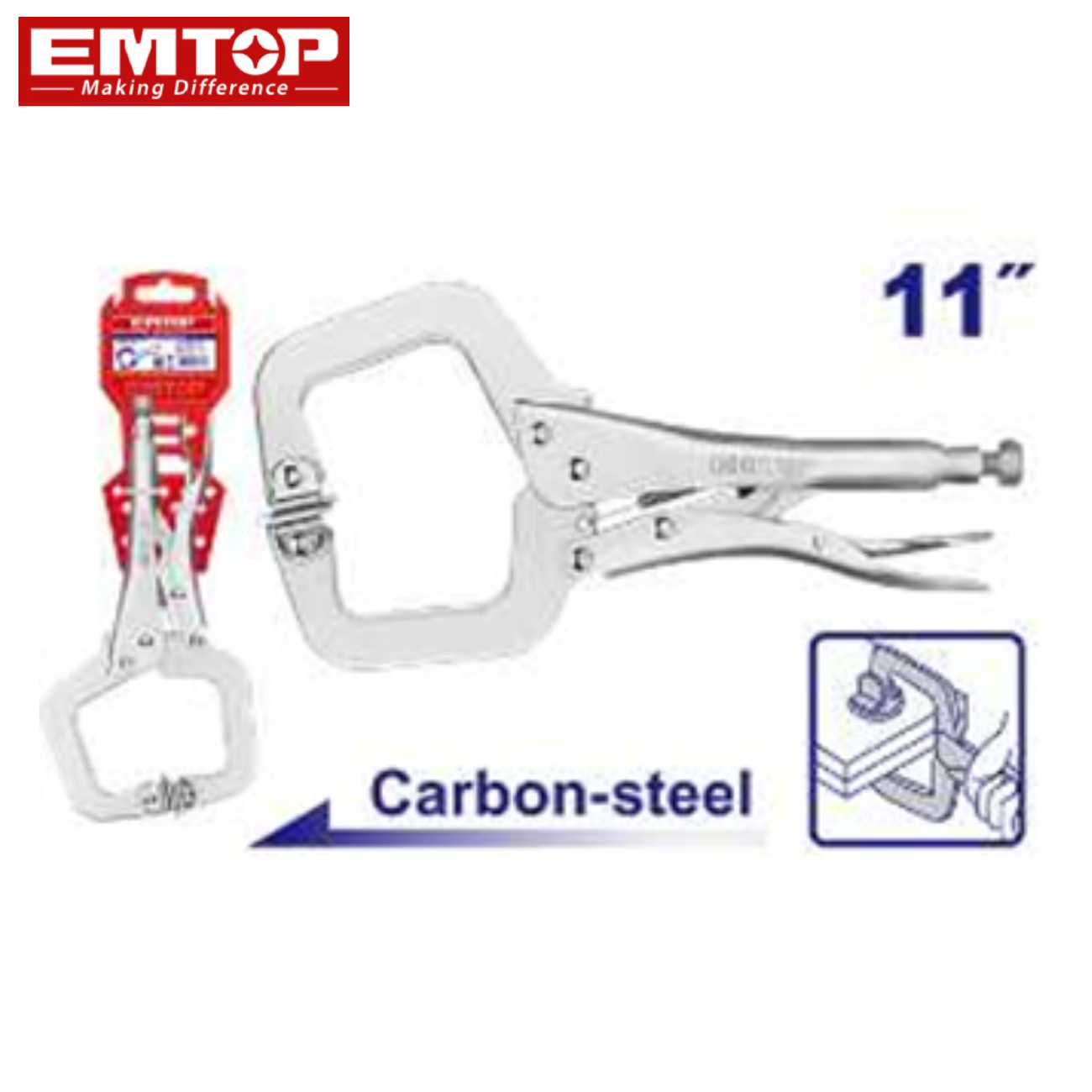 SKI - สกี จำหน่ายสินค้าหลากหลาย และคุณภาพดี | EMTOP ELPR1103 คีมล็อคตัวซี 11นิ้ว