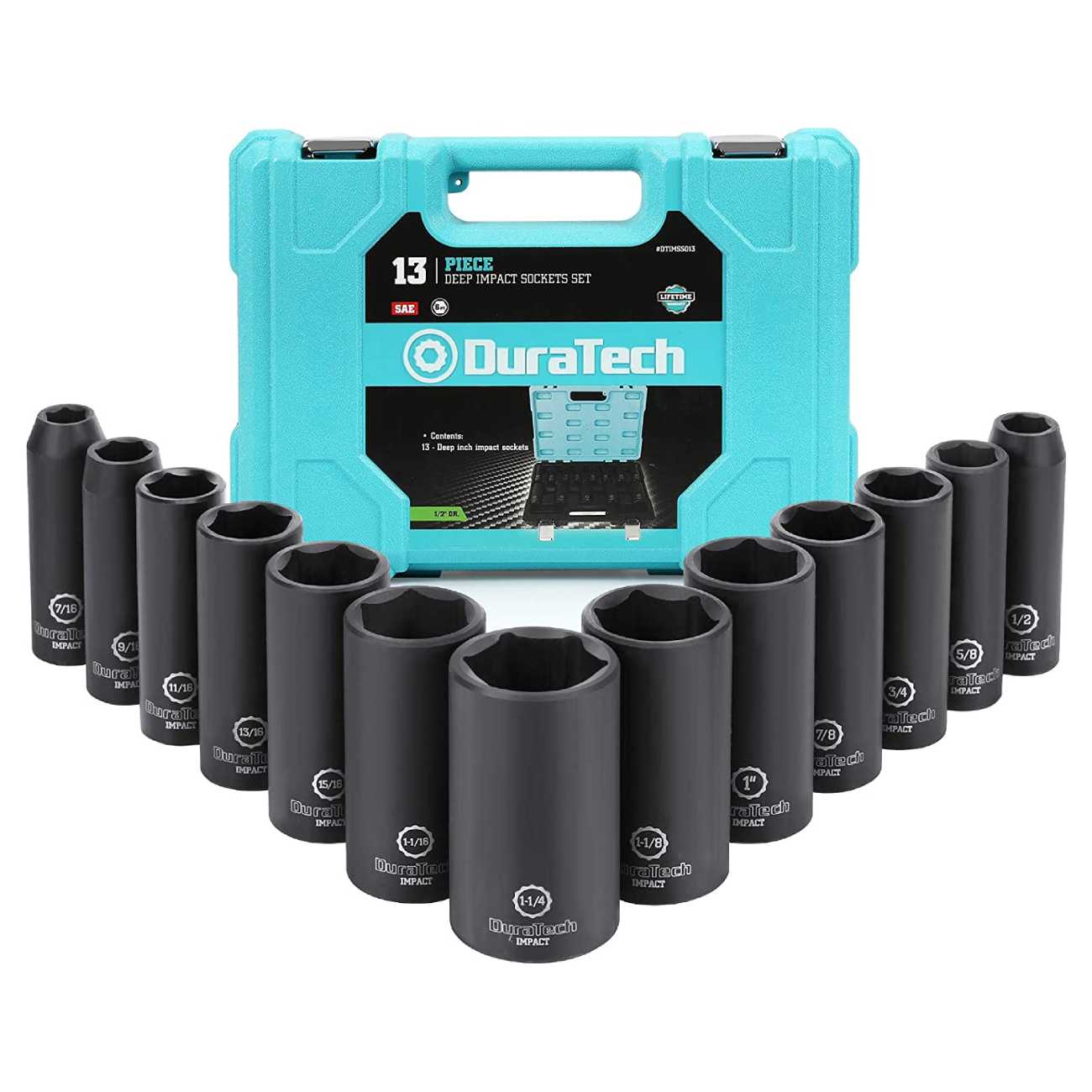 SKI - สกี จำหน่ายสินค้าหลากหลาย และคุณภาพดี | DURATECH DTIMSS013 ชุดลูกบ๊อกซ์หัวน็อตลึก 1/2 นื้ว 13 ชิ้น