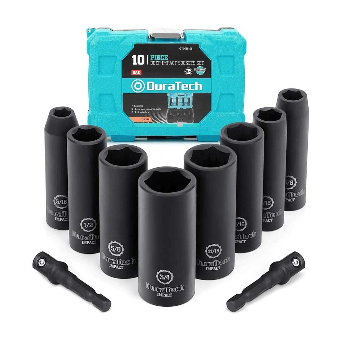 SKI - สกี จำหน่ายสินค้าหลากหลาย และคุณภาพดี | DURATECH DTIMSS10M ชุดลูกบ๊อกซ์หัวน็อตลึก สำหรับไดรฟ์เมตริก 3/8 นื้ว 10 ชิ้น