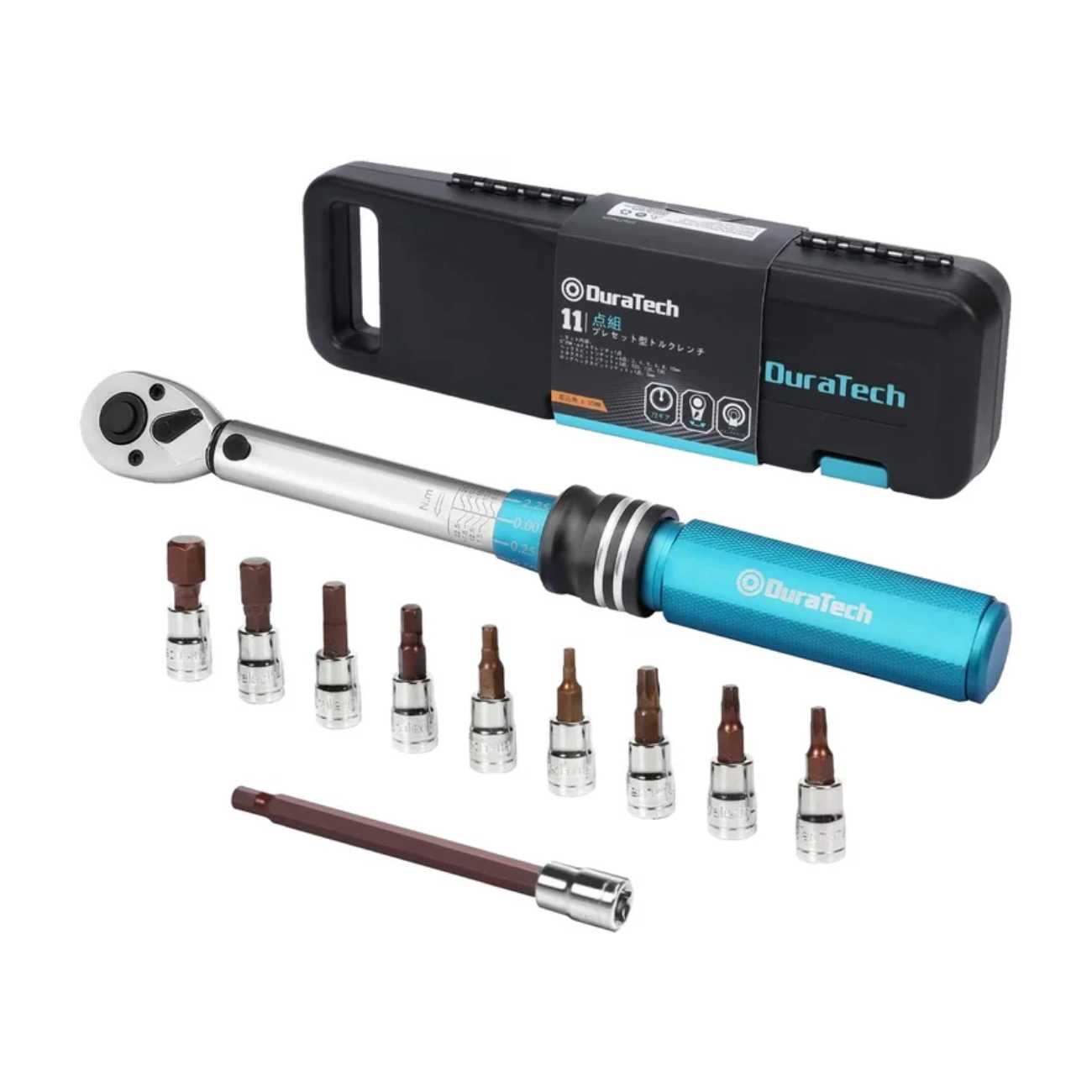 SKI - สกี จำหน่ายสินค้าหลากหลาย และคุณภาพดี | DURATECH DTMTTWS11 ชุดด้ามขันปอนด์ 1/4 นิ้ว พร้อมหัวเปลี่ยน 11 หัว