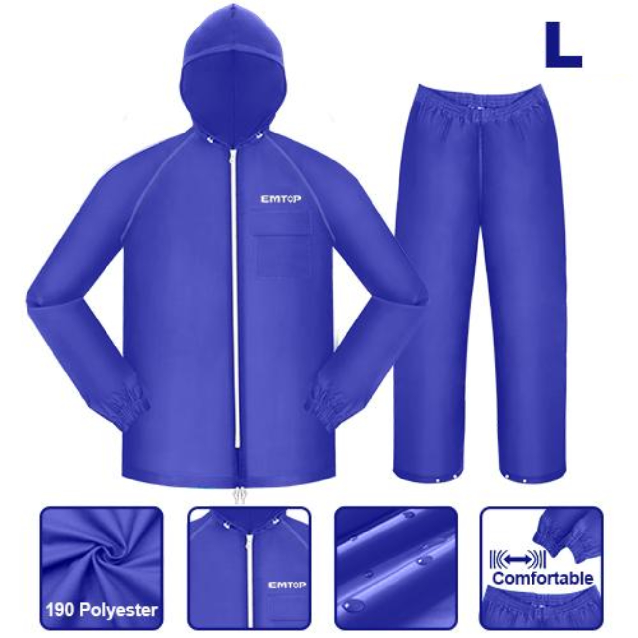 SKI - สกี จำหน่ายสินค้าหลากหลาย และคุณภาพดี | EMTOP ERST02L ชุดกันฝน ไชส์ L