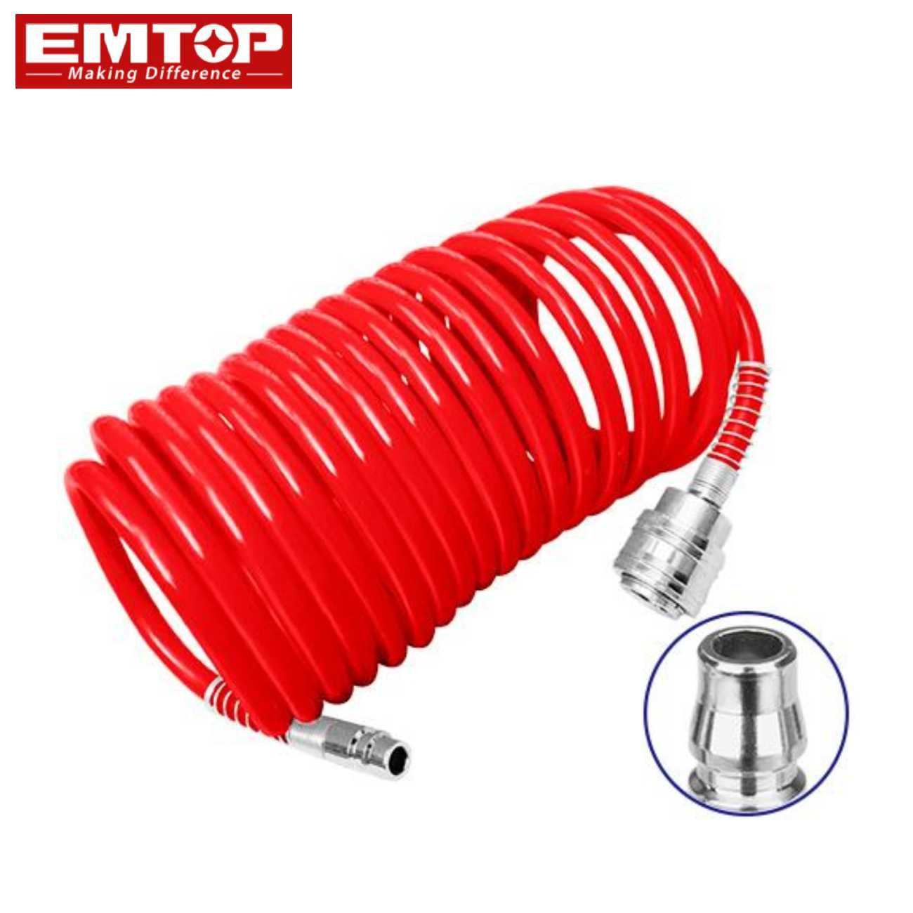 SKI - สกี จำหน่ายสินค้าหลากหลาย และคุณภาพดี | EMTOP EAHE0501J สายลม ขดสปริง 5ม.