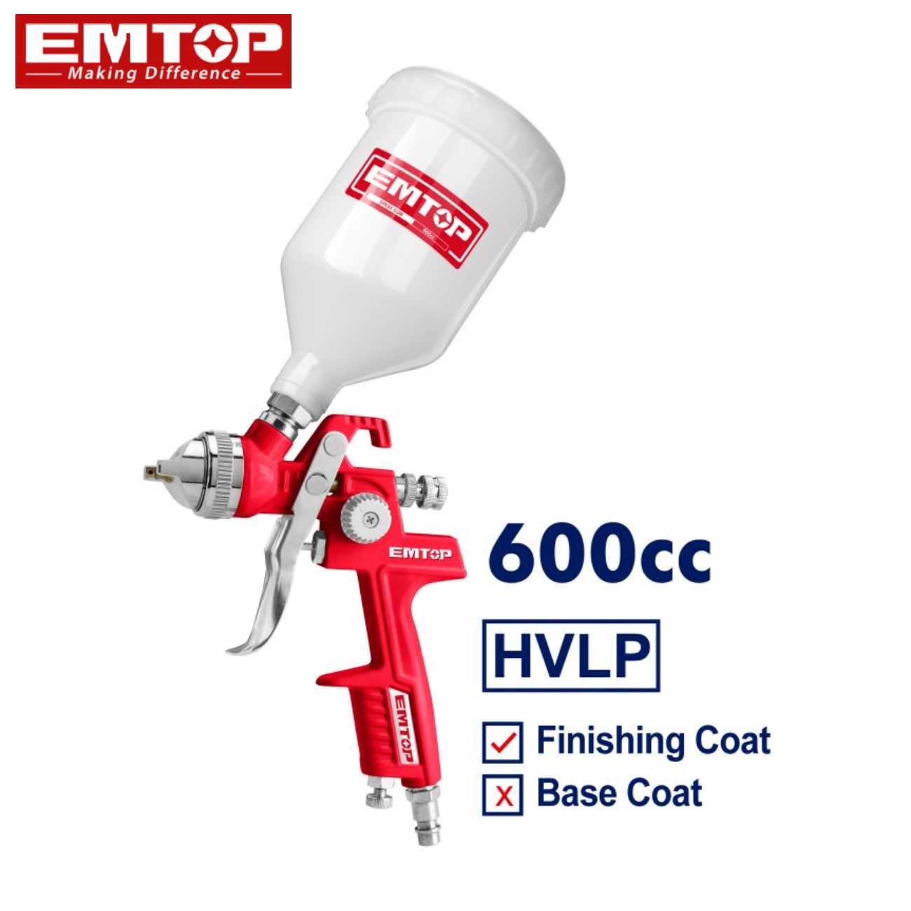 SKI - สกี จำหน่ายสินค้าหลากหลาย และคุณภาพดี | EMTOP EASG06001 กาพ่นสี กาบน 600cc