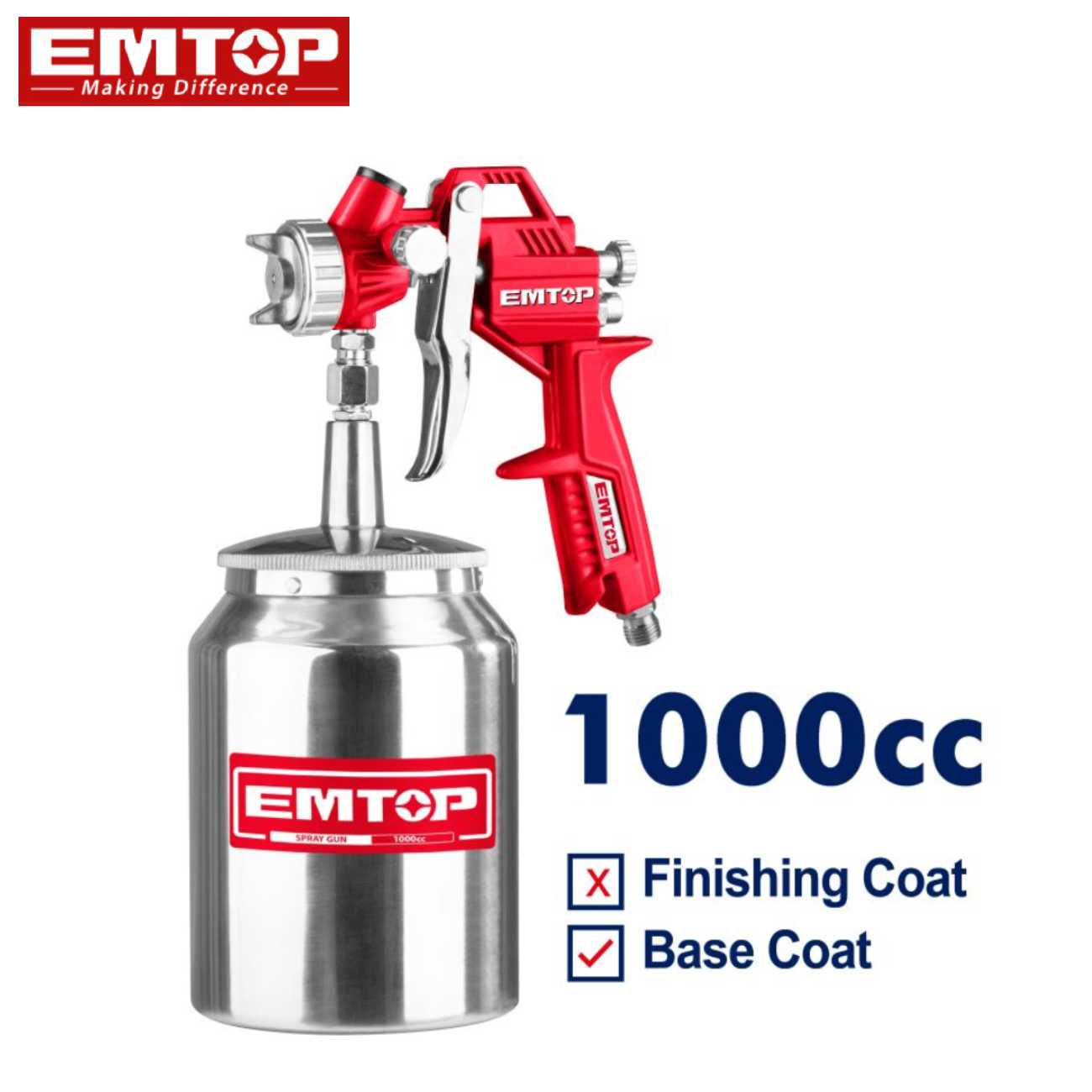 SKI - สกี จำหน่ายสินค้าหลากหลาย และคุณภาพดี | EMTOP EASG10001 กาพ่นสี กาล่าง 1000cc