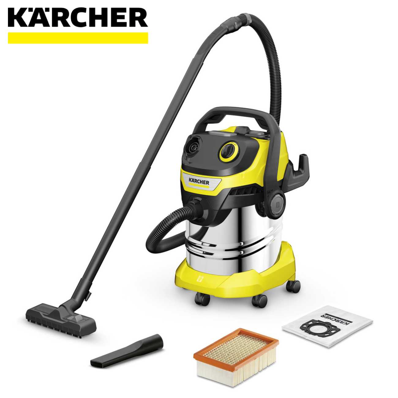 SKI - สกี จำหน่ายสินค้าหลากหลาย และคุณภาพดี | KARCHER 1.628-350.0 เครื่องดูดฝุ่นแบบเปียกและแห้ง WD 5 S V-25/5/22