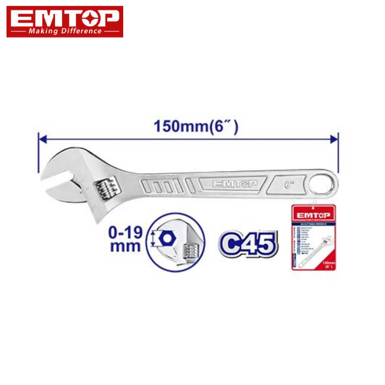 SKI - สกี จำหน่ายสินค้าหลากหลาย และคุณภาพดี | EMTOP EAWH130622 ประแจเลื่อน