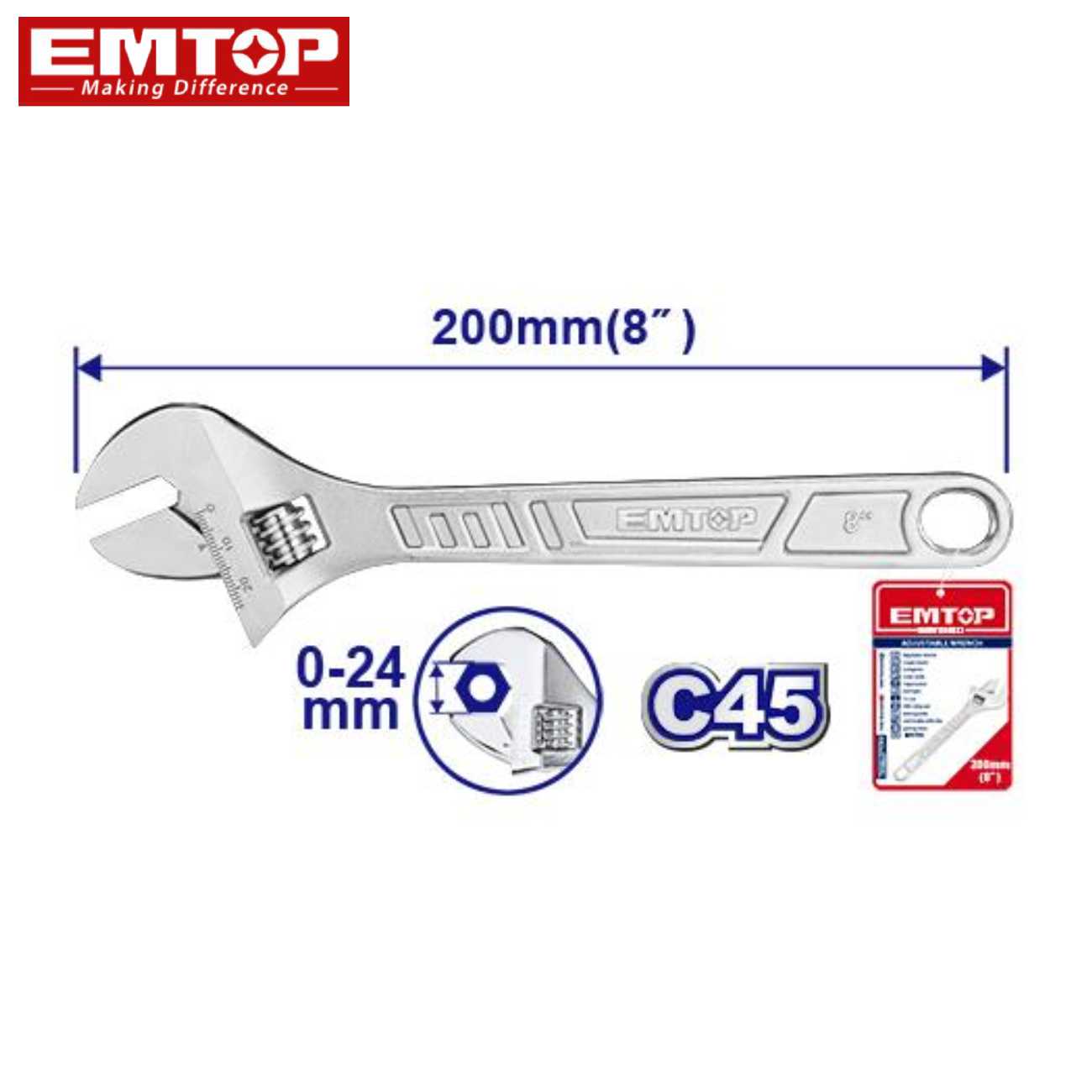 SKI - สกี จำหน่ายสินค้าหลากหลาย และคุณภาพดี | EMTOP EAWH130822 ประแจเลื่อน
