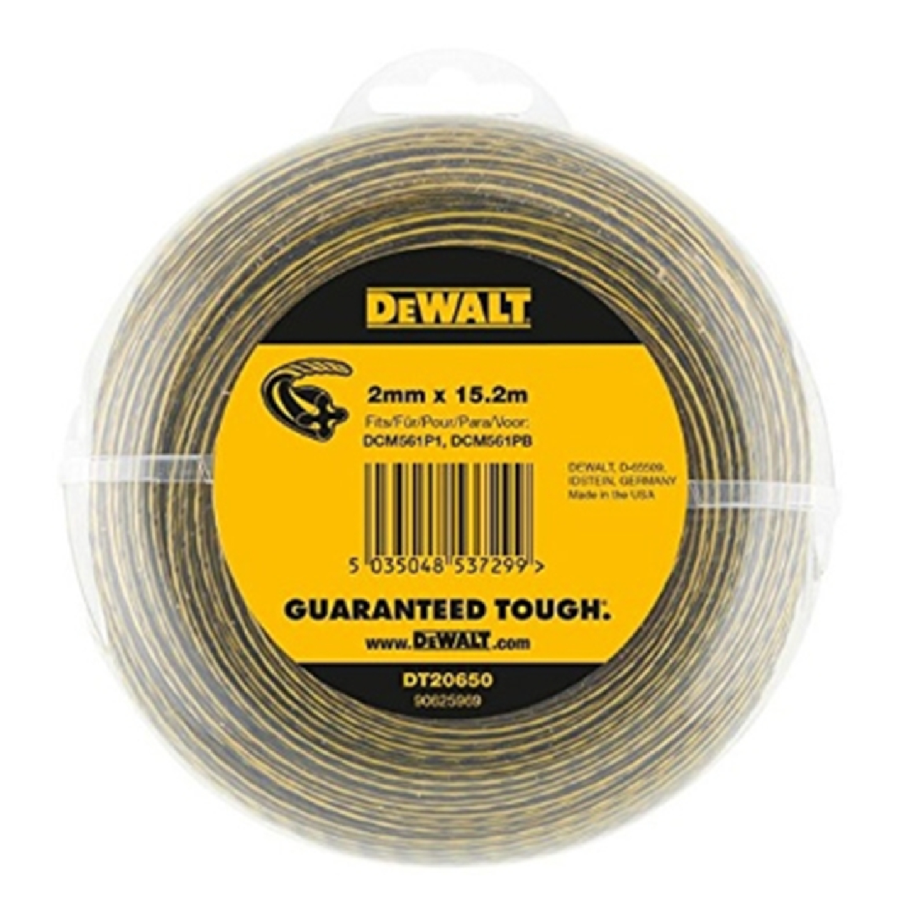 SKI - สกี จำหน่ายสินค้าหลากหลาย และคุณภาพดี | DEWALT DT20650-QZ ตลับเส้นเอ็น สำหรับเครื่องเล็มหญ้า ความยาว 15.2 x 2.0 (เมตร x มม.)
