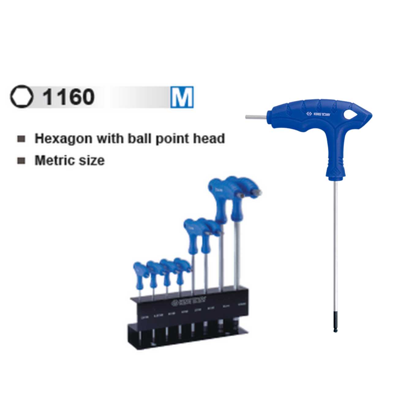 SKI - สกี จำหน่ายสินค้าหลากหลาย และคุณภาพดี | KINGTONY ประแจหัวบอลหกเหลี่ยมด้ามตัว L #2.5 #1160