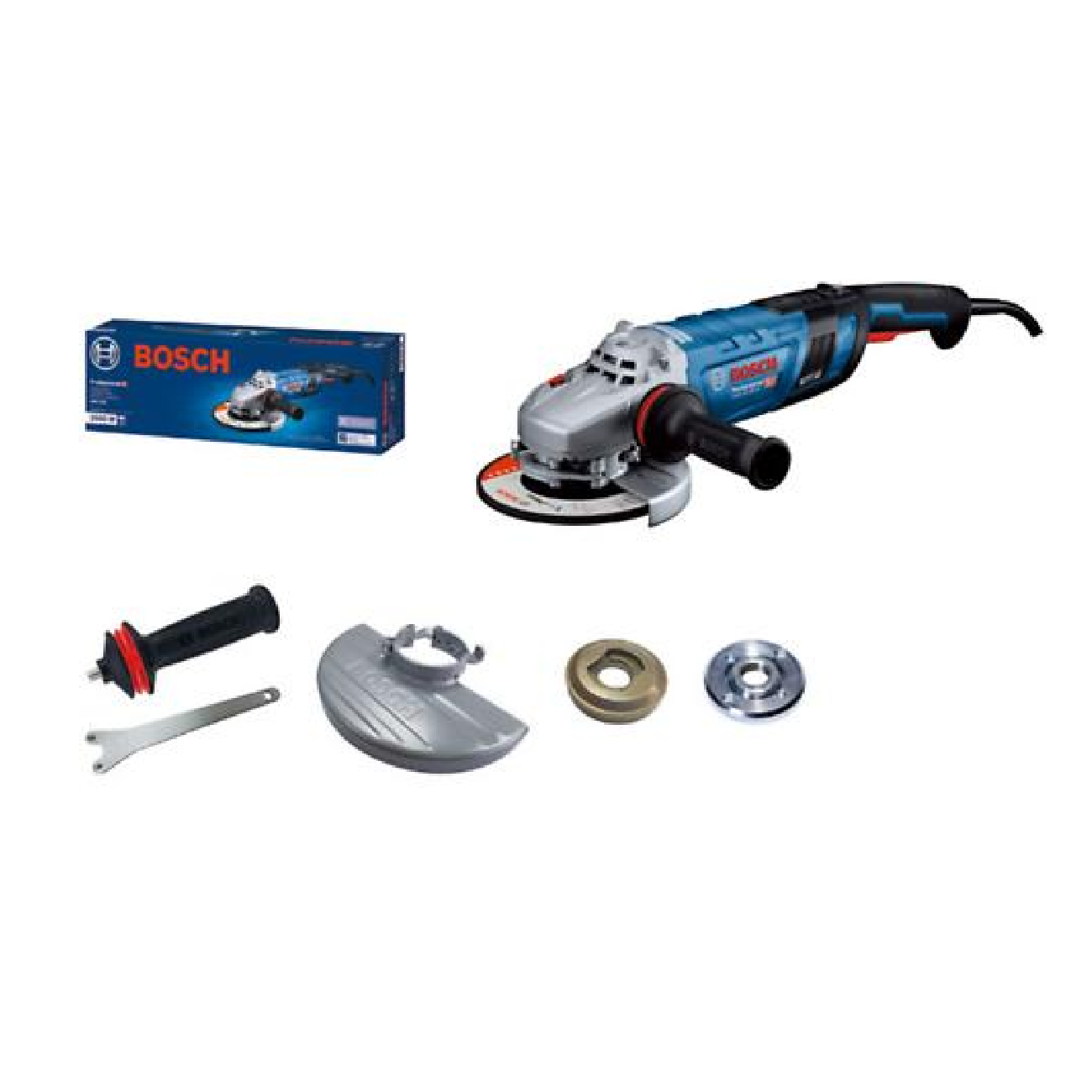 SKI - สกี จำหน่ายสินค้าหลากหลาย และคุณภาพดี | BOSCH GWS30-180B เครื่องเจียร์ 7" 2800 วัตต์ Brushless Motor มีระบบเบรค ระบบป้องกันการสะบัด #06018G0000