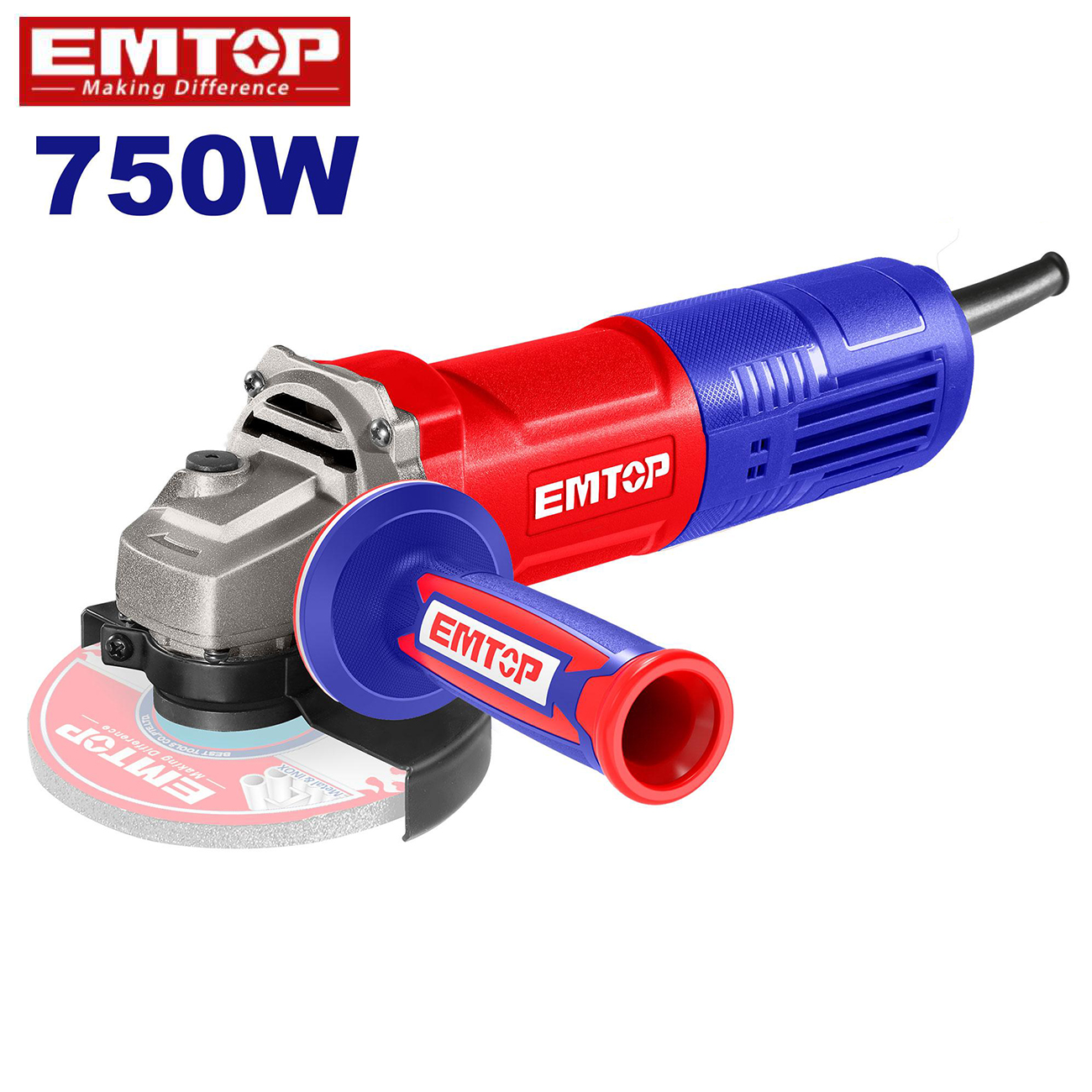 SKI - สกี จำหน่ายสินค้าหลากหลาย และคุณภาพดี | EMTOP EAGR07542 เครื่องเจียร 4 นิ้ว 750W.