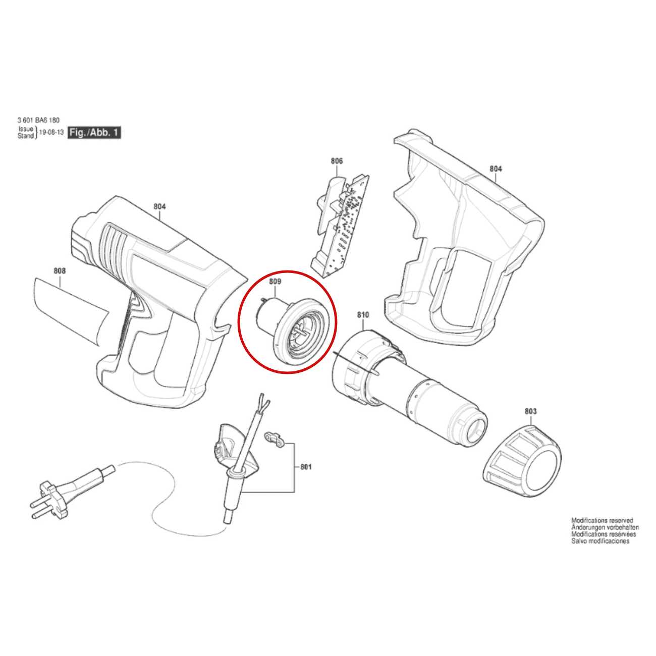 SKI - สกี จำหน่ายสินค้าหลากหลาย และคุณภาพดี | BOSCH 1600A01N63 Motor มอเตอร์ GHG18-60#809