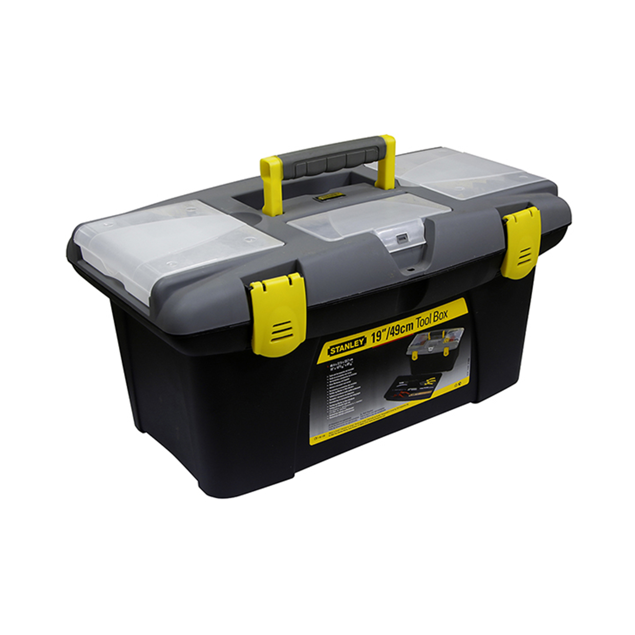 SKI - สกี จำหน่ายสินค้าหลากหลาย และคุณภาพดี | STANLEY #92-120 กล่องเครื่องมือสีดำ - เหลือง ขนาด 19 นิ้ว