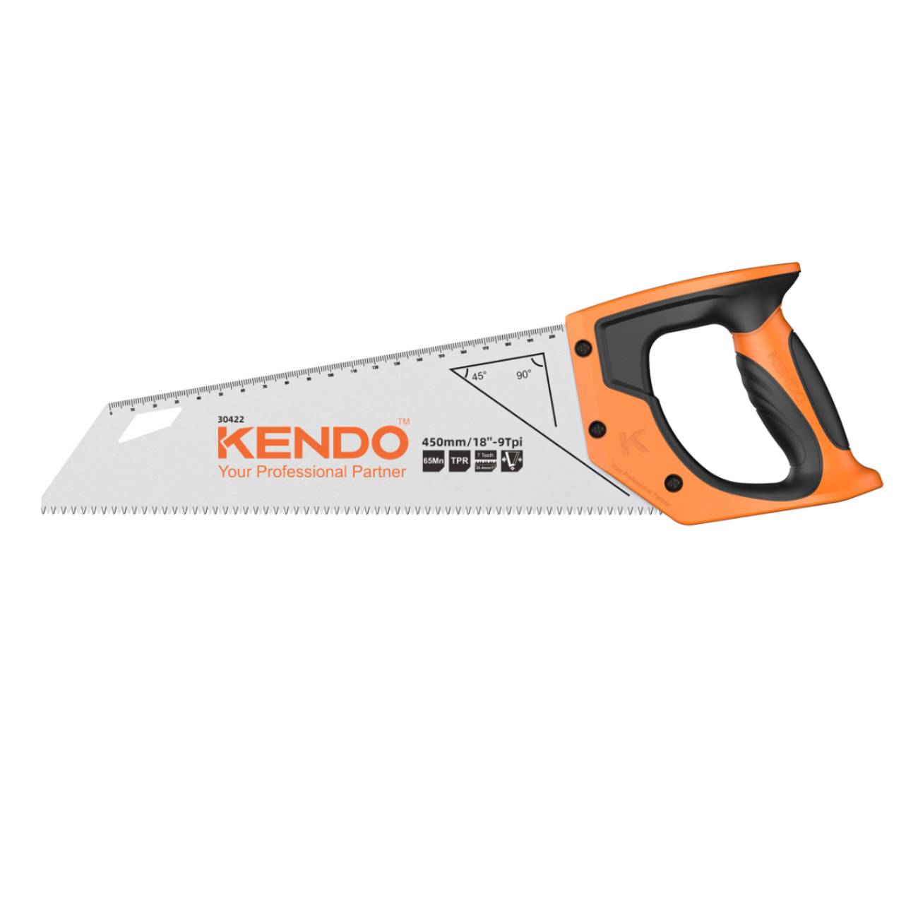 KENDO 30424 เลื่อยลันดา ขนาด 550mm (22นิ้ว)