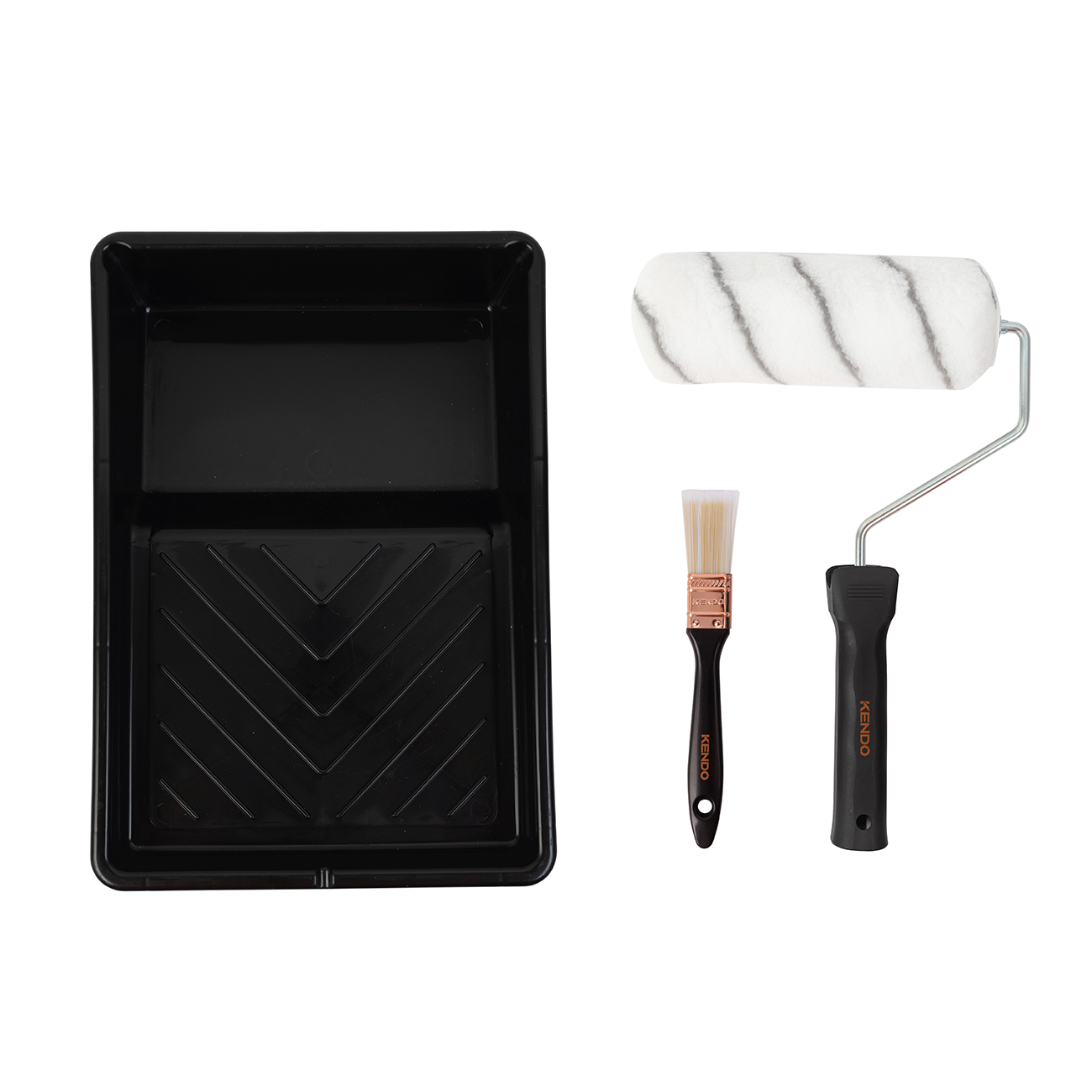 SKI - สกี จำหน่ายสินค้าหลากหลาย และคุณภาพดี | KENDO 46703 ชุดอุปกรณ์ทาสี ลูกกลิ้ง 7 นิ้ว +ด้าม+ถาดพลาสติก