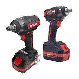 KEYANGI W18BLA ไขควงกระแทกไร้สาย 18V. Brushless แบตเตอรี่ 5.0Ah 2 ก้อน แท่นชาร์ต 1 อัน