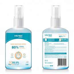 VIRIMED เวอรีเมด สเปรย์แอลกอฮอล์ แฮนด์ ซานิไทเซอร์ 60 ml (ViriMed Alcohol Hand Sanitizer 80%)