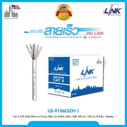 LINK-US-9106LSZH-1-สาย-LAN-CAT6-สีขาว-ยาว-100เมตร-LAZH-ใช้เดินภายในอาคาร