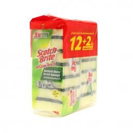 SKI - สกี จำหน่ายสินค้าหลากหลาย และคุณภาพดี | 3M สก็อตช์ไบรต์ ฟองน้ำเล็ก 3x4 (แพ็ค12+2ชิ้น) #XD006002070