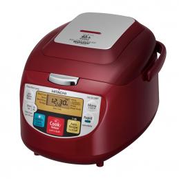 HITACHI RZ-D10 WF หม้อหุงข้าวระบบฟัซซี่คอนโทรล - หุงพร้อมปรุงอาหาร  1.0 ลิตร 540 วัตต์ 1 LITE สีแดง