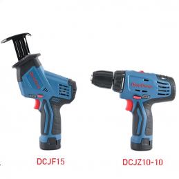 Dongcheng(DCดีจริง) DCKIT02EK ชุด combo ไร้สาย 12V (สว่านไร้สาย+เครื่องเลื่อย) แบต 2 ก้อน x2.0Ah Li-Ion
