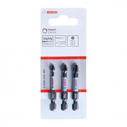 BOSCH ดอกไขควง สีดำ Impact Control PH1/2/3 Power Bits #2608522491