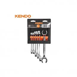 SKI - สกี จำหน่ายสินค้าหลากหลาย และคุณภาพดี | KENDO 15340 ชุดประแจแหวนผ่า 6 ชิ้น/ชุด (9-24mm)
