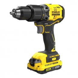 STANLEY SBD715D2KA-B1 สว่านกระแทกไร้สาย ไร้แปรงถ่าน 20 โวลท์ พร้อมแบตเตอรี่ 2.0Ah + ดอกสว่าน 100 ชิ้น