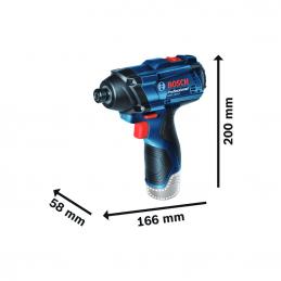 BOSCH GDR120-LI GEN3 ไขควงกระแทกไร้สาย 12V 1.5Ah (แบต 2 ก้อน) #06019F00K6