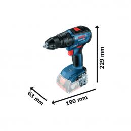 BOSCH GSB18V-50 (SOLO=เครื่องเปล่า) สว่านกระแทกไร้สาย 3/8 (3หุน) 18V Brushless motor  #06019H5182