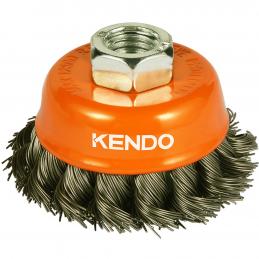 SKI - สกี จำหน่ายสินค้าหลากหลาย และคุณภาพดี | *KENDO 76000129 แปรงลวดถ้วยมีเกลียว 65 mm. เกลียว 14x2 (1 ลูก/แพ็ค)*