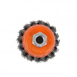 *KENDO 76000129 แปรงลวดถ้วยมีเกลียว 65 mm. เกลียว 14x2 (1 ลูก/แพ็ค)*