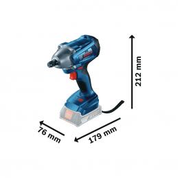 BOSCH GDS 250-LI สว่านไขควงกระแทก แรงบิดสูงแบตเตอรี่ 18V (แบต 2 ก้อน ) เหมาะสำหรับงานใช้ลูกบล็อค #06019G61K0