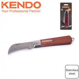KENDO 30673 มีดช่างไฟฟ้า ใบมีดสแตนเลสโค้ง 200mm/8นิ้ว