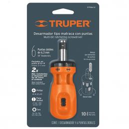 TRUPER 18193 ไขควงด้ามฟรี mini พร้อม ดอกไขควง 12 หัว (DTROM-12) (กล่อง 12 ชิ้น)