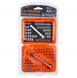 TRUPER 14163 ไขควงสำหรับงานละเอียด พร้อมดอกไขควง 43 หัว (JOY-43) (กล่อง 2 ชิ้น)