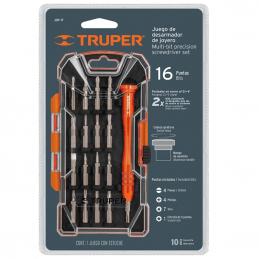 TRUPER 14159 ไขควงสำหรับงานละเอียด พร้อมดอกไขควง 17 หัว (JOY-17) (กล่อง 4 ชิ้น)