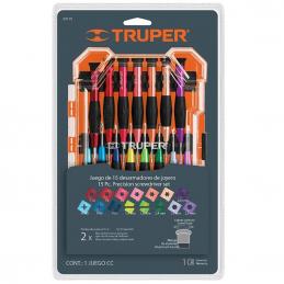 TRUPER 14205 ไขควงสำหรับงานละเอียด พร้อมดอกไขควง 15 หัว (JOY-15) (กล่อง 2 ชิ้น)