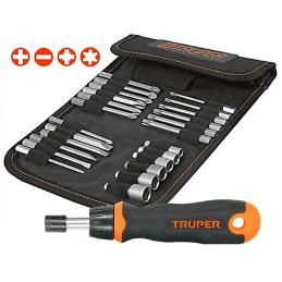 TRUPER 18219 ไขควงด้ามฟรี พร้อม ดอกไขควง 26 หัว (JDM-26)