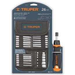 TRUPER 18219 ไขควงด้ามฟรี พร้อม ดอกไขควง 26 หัว (JDM-26)