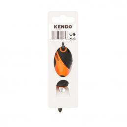 KENDO 20144 ไขควงหัวโต ปากแฉก (แกนกลม+ด้ามหุ้มยาง) ขนาด 1.1/2นิ้ว(38mm.)xแกน PH1 (5mm.)