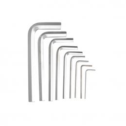 KENDO 20731 ประแจหกเหลี่ยมตัวแอล ขาวสั้น 9 ตัวชุด ขนาด 1.5-2-2.5-3-4-5-6-8-10 mm.