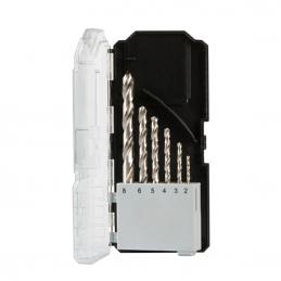 KENDO 11602933 ดอกสว่านเจาะเหล็กสีเงิน ขนาด 2-3-4-5-6-8 mm. 6 ตัวชุด