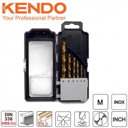 KENDO 11603834 ดอกสว่านเจาะสแตนเลส(โคบอลท์) 6 ตัวชุด 2 - 8mm