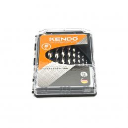 KENDO 11603033 ดอกสว่านเจาะเหล็กสีเงิน ขนาด 1-10 mm. 10 ตัวชุด