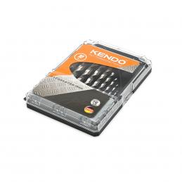 SKI - สกี จำหน่ายสินค้าหลากหลาย และคุณภาพดี | KENDO 11603033 ดอกสว่านเจาะเหล็กสีเงิน ขนาด 1-10 mm. 10 ตัวชุด
