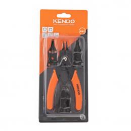 KENDO 11515 คีมถ่าง,คีมหนีบ, ปากตรง ปากงอ เปลี่ยนหัวได้ 4 in 1