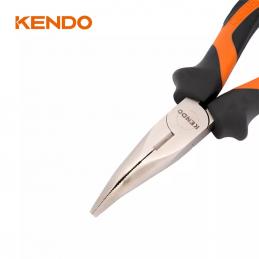 KENDO 10401 คีมปากแหลมงอ (หุ้มยาง) 160mm/6นิ้ว
