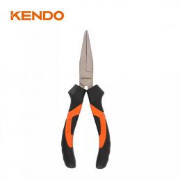 KENDO 10501 คีมปากแบน ด้ามหุ้มยาง 160mm/6นิ้ว